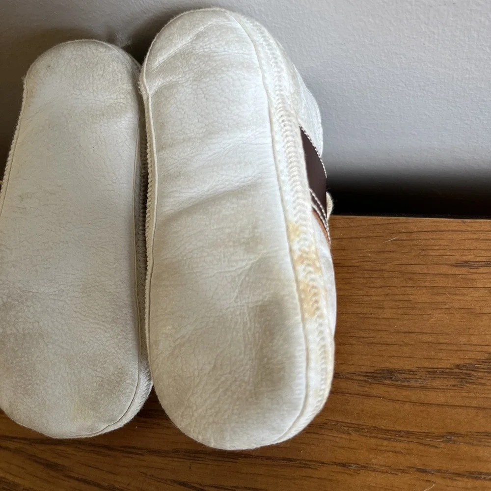 Vintage‎ Mrs. Days Ideal Infant Saddle Shoes Sz 1 Soft Leather Brown White w/box